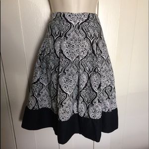 Apt. 9 Floral Black and White Skirt.